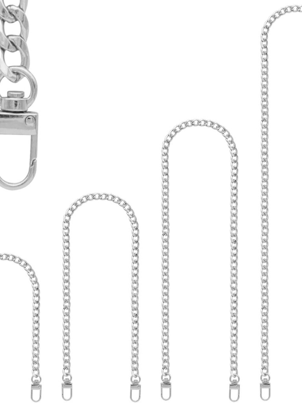 Purse Chain Strap, 4 Pieces Different Sizes Bag Chain Strap, Metal Chain Straps